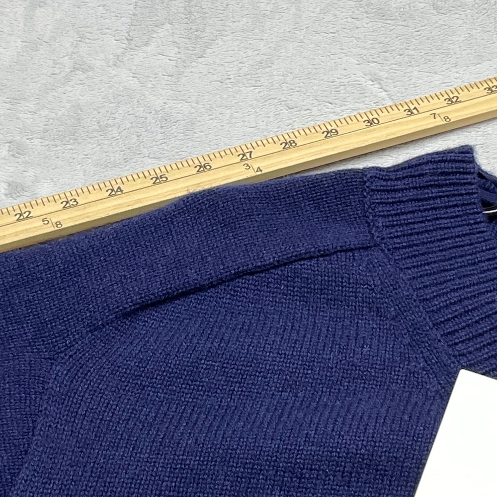 COS Oversized Crew Neck Womens Sweater Size M Blue 100% Wool RWS Certified - Picture 8 of 16